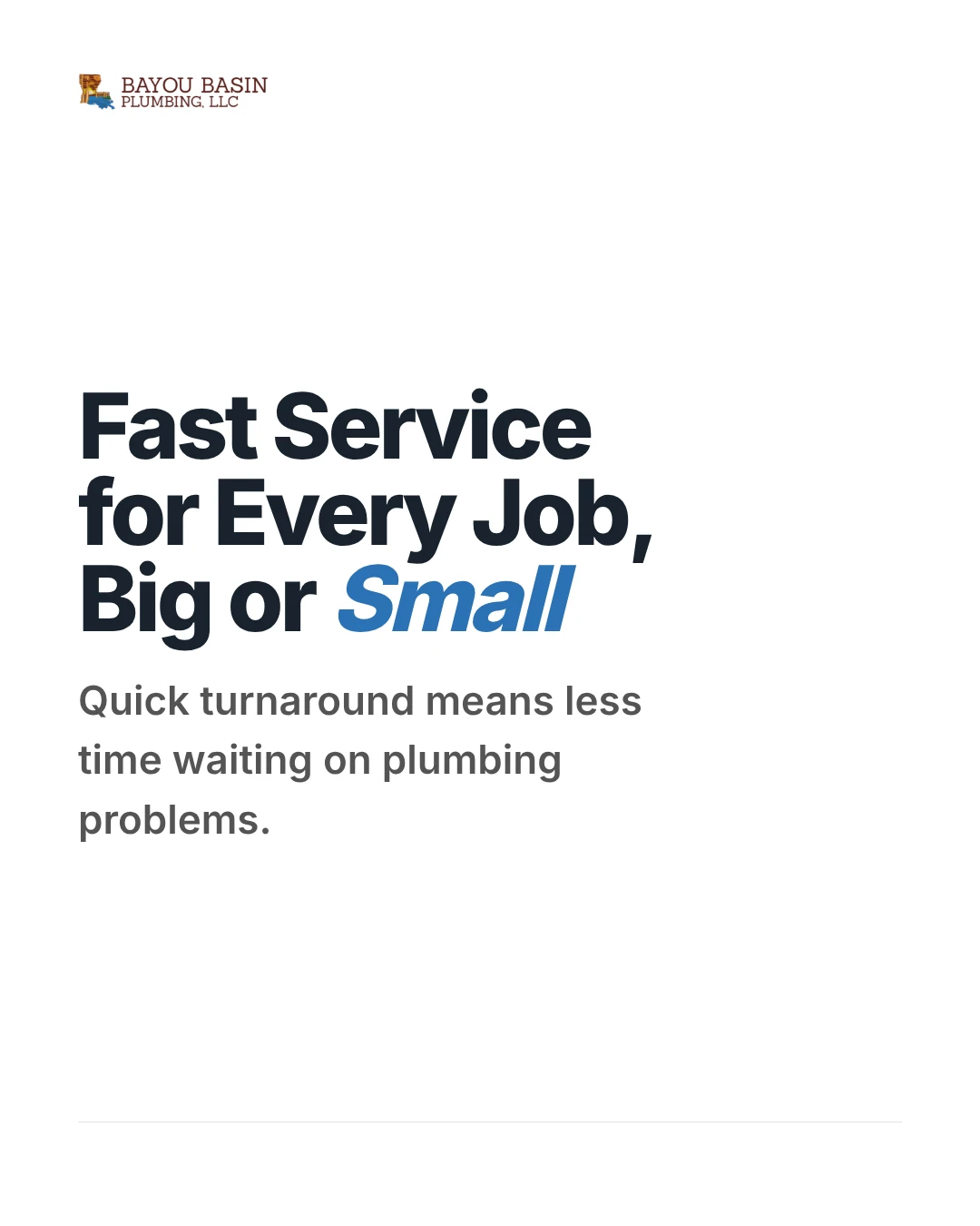 Bayou Basin Plumbing social media post